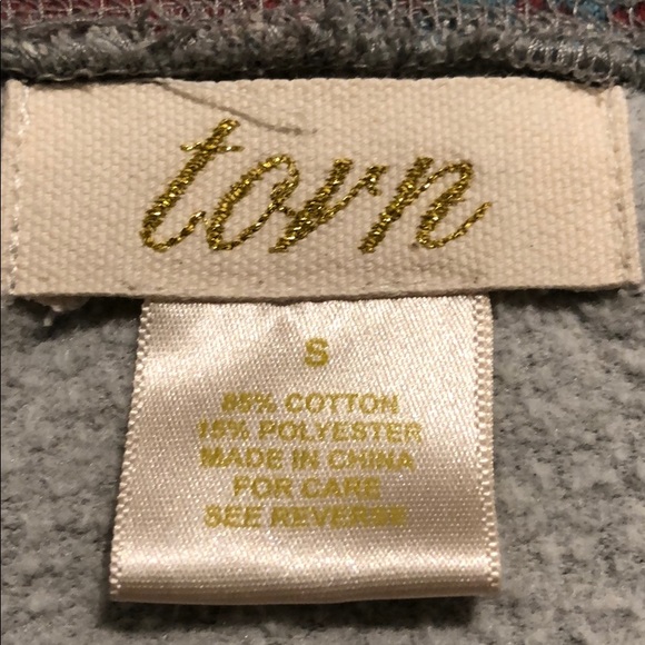 Grey pullover boho hoodie Pom Pom size small - Picture 5 of 8